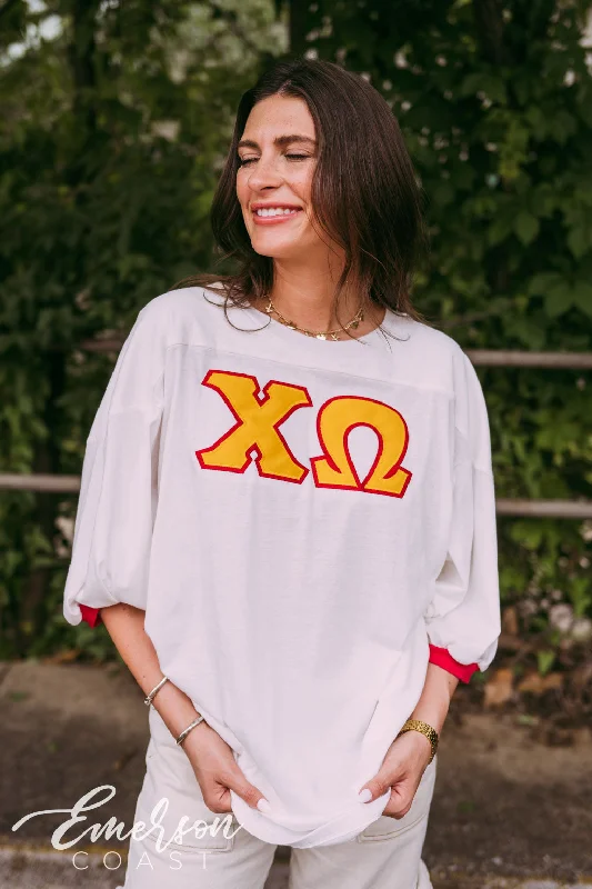 Rock Short Design Chi Omega Custom Recruitment Greek Letter Jersey