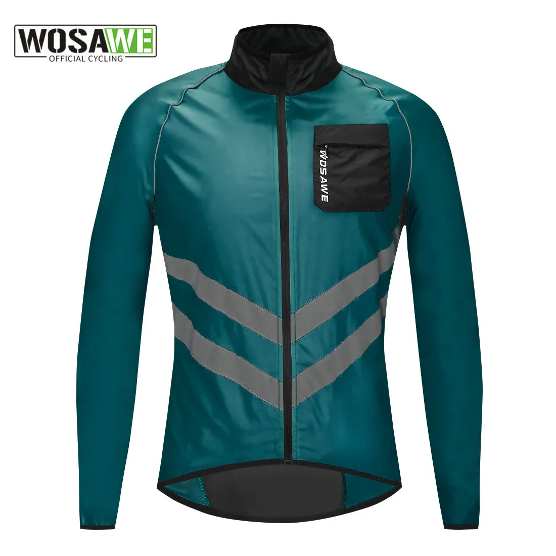 Rock Cool Outfit Windproof Cycling Jacket MTB Bike Jersey Outdoor Sport Cycling Windbreaker Rainproof Reflective Bike Clothing Navy Blue