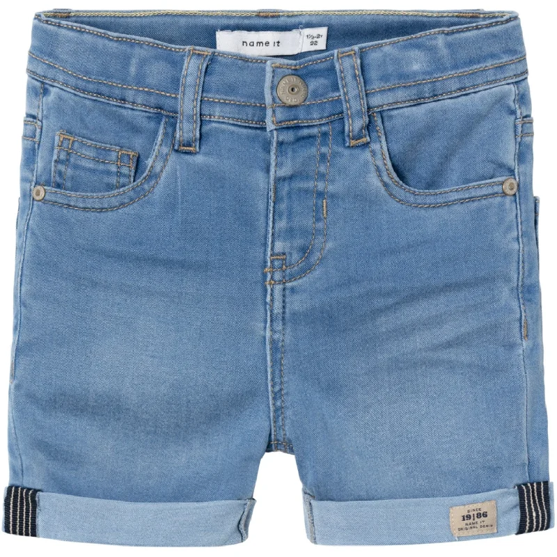 Rock Style Name It Light Blue Denim Silas Slim Denim Shorts