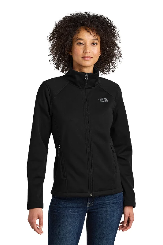 Gorgeous Shining Design The North Face Womens Ridgewall Wind & Water Resistant Soft Shell Full Zip Jacket - Black - New