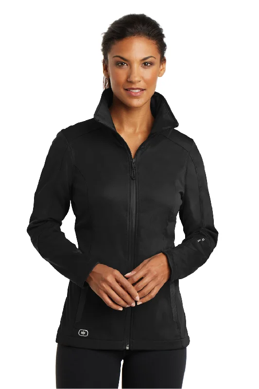 Sports Vitality Ogio Womens Endurance Crux Wind & Water Resistant Full Zip Jacket - Blacktop