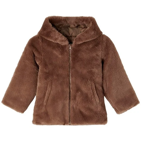 Gorgeous Shining Design Name it Jacket Marry Faux Fur Chocolate Chip