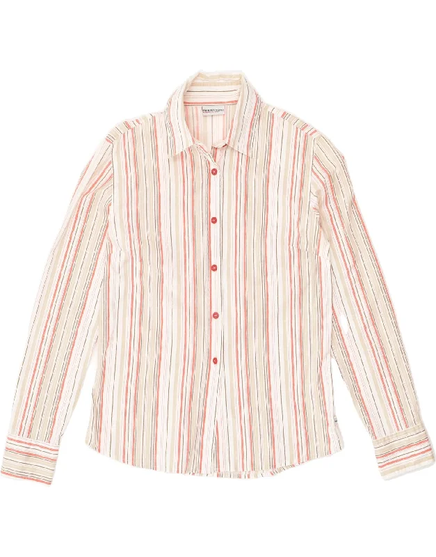 Elegant Temperament MURPHY & NYE Womens Shirt UK 12 Medium Beige Striped