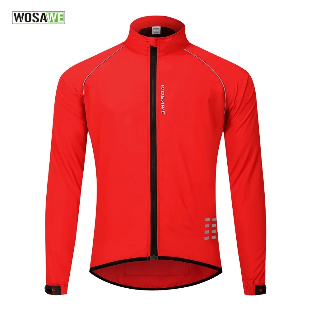 Rock Leather Style Ultralight Reflective Cycling Jackets Men Windproof Waterproof Road Mountain MTB Bike Bicycle Jacket Running Wind Jacket