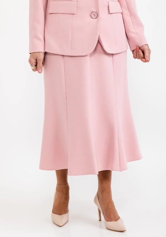 Gorgeous Sequin Style Via Veneto Panel Flared Midi Skirt, Blush