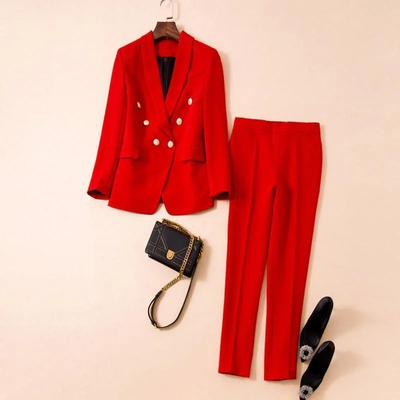 Elegant And Noble Style Deal Stricker Pantsuit For Women