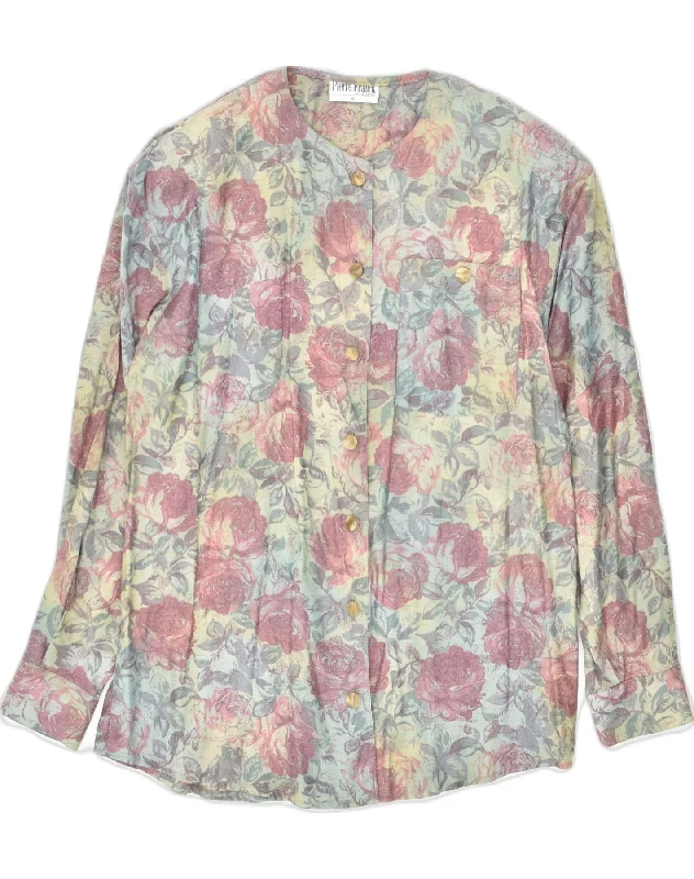 Gorgeous Print Style VINTAGE Womens Shirt EU 40 Medium Multicoloured Floral Acetate