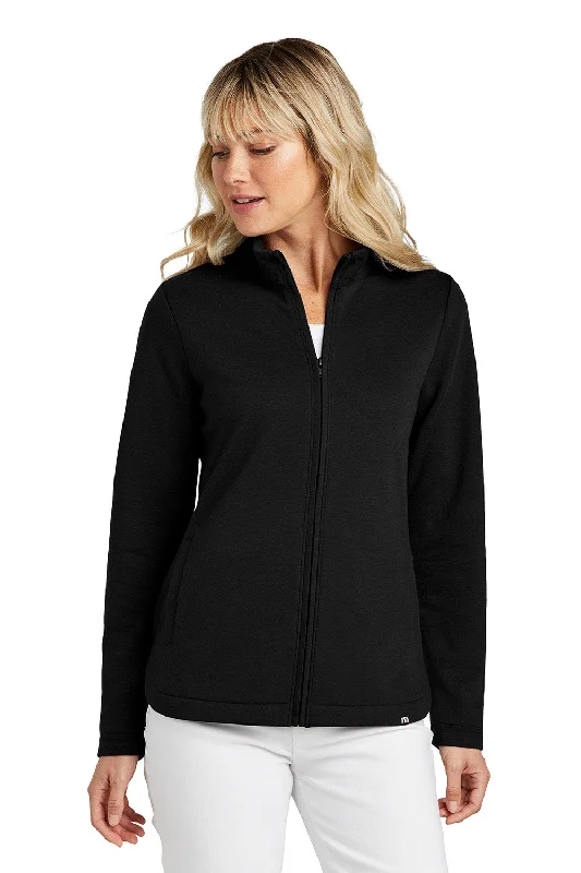 Casual And Relaxed Style TravisMathew Womens Coveside Wrinkle Resistant Full Zip Jacket - Black - New