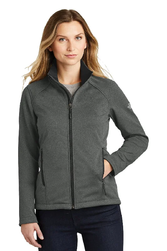 Elegant And Generous The North Face Womens Ridgeline Wind & Water Resistant Full Zip Jacket - Heather Dark Grey - Closeout