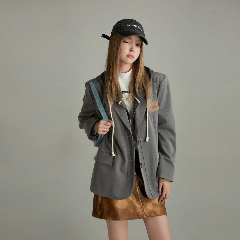 Sports Zipper Style Noe Fashion Loose Fit Outer Jacket