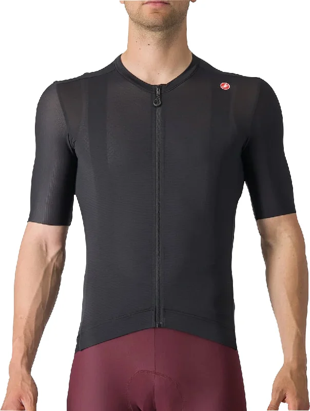 Rock Style Castelli Espresso Short Sleeve Mens Cycling Jersey - Black