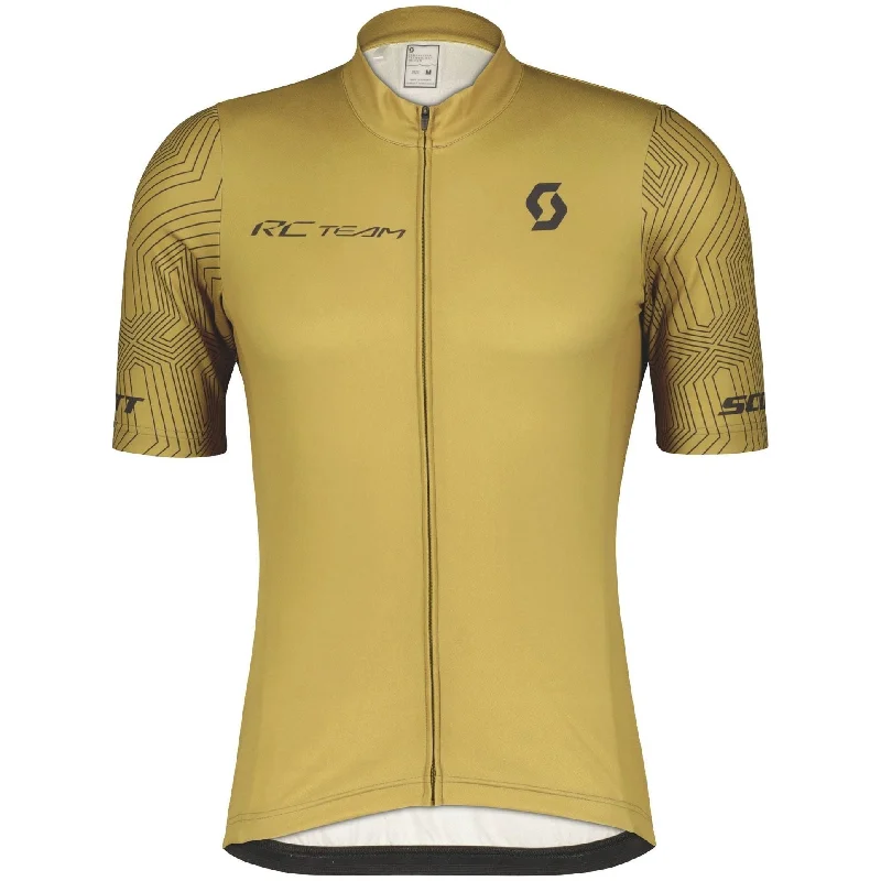 Elegant And Noble Style Scott RC Team 10 Short Sleeve Mens Cycling Jersey - Yellow