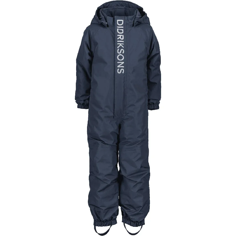 Gorgeous Feather Design Didriksons Navy Talvi Kids Coverall