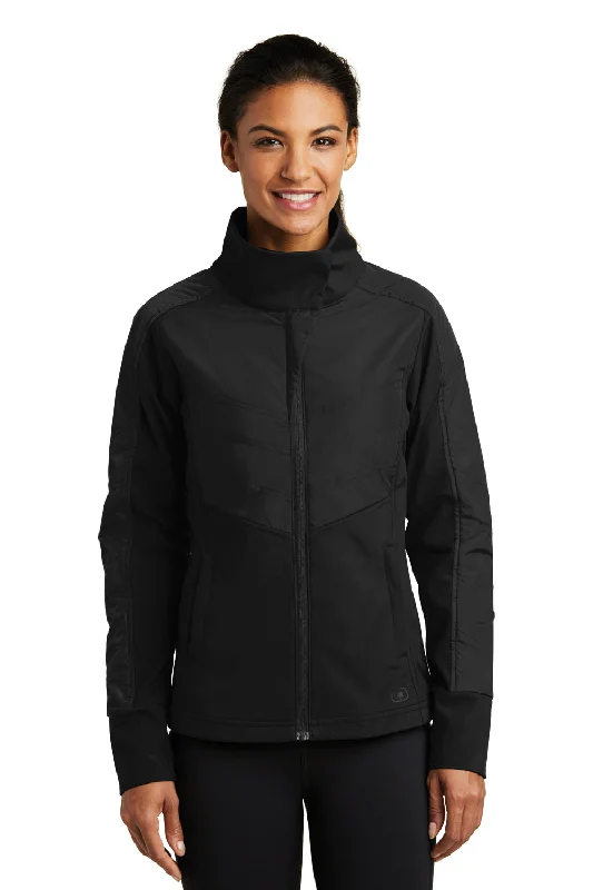 Sports Fitness Style Ogio Womens Endurance Brink Wind & Water Resistant Full Zip Jacket - Blacktop - Closeout