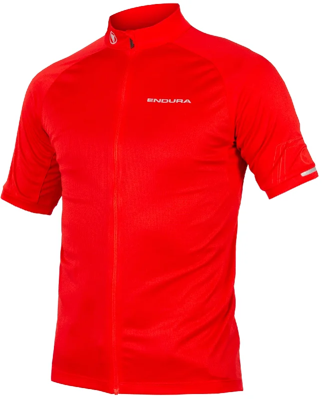 Rock Leather Style Endura Xtract II Short Sleeve Mens Cycling Jersey - Red