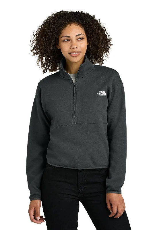 Elegant Slim Style The North Face Womens Double Knit 1/4 Zip Fleece Jacket - Asphalt Grey - New