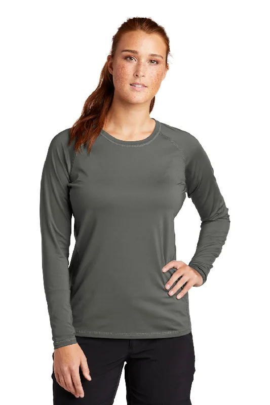 Casual Shopping Sport-Tek Womens Rashguard Moisture Wicking Long Sleeve Crewneck T-Shirt - Dark Smoke Grey