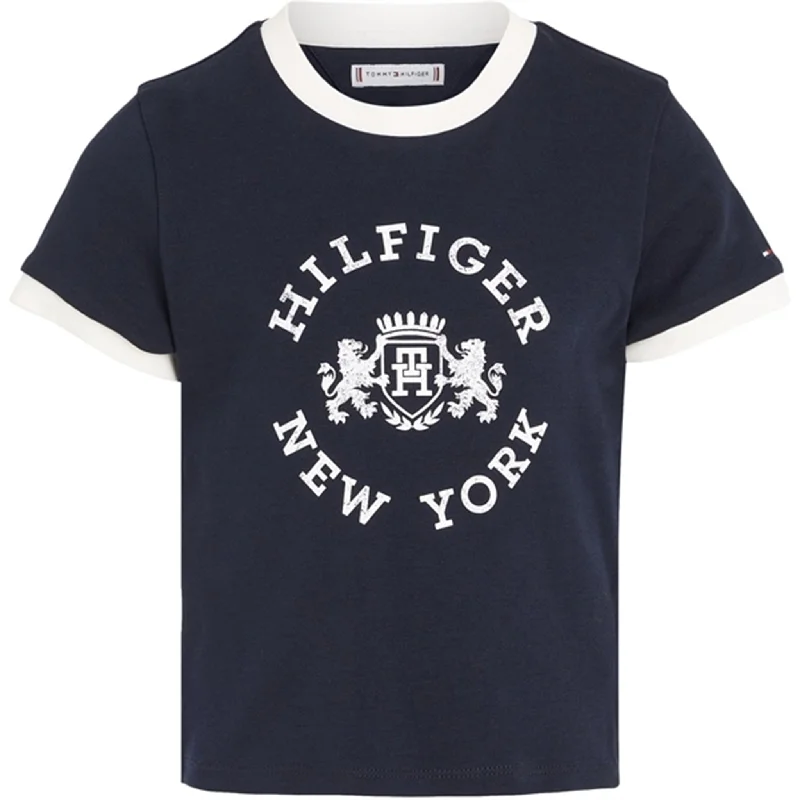 Romantic Pastoral Style Tommy Hilfiger Crest T-Shirt Desert Sky