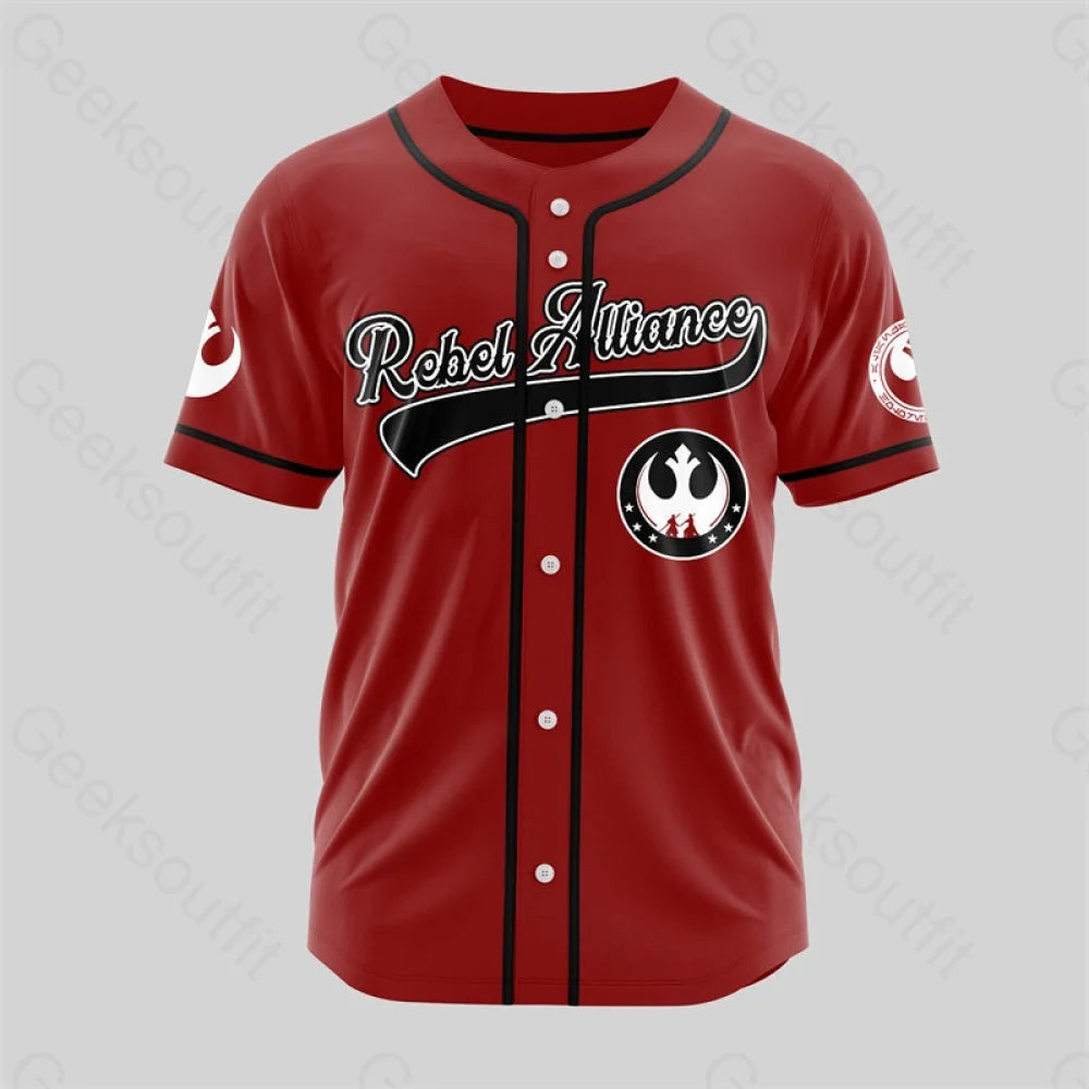 Casual Cartoon Style Rebel Alliance Baseball Jersey