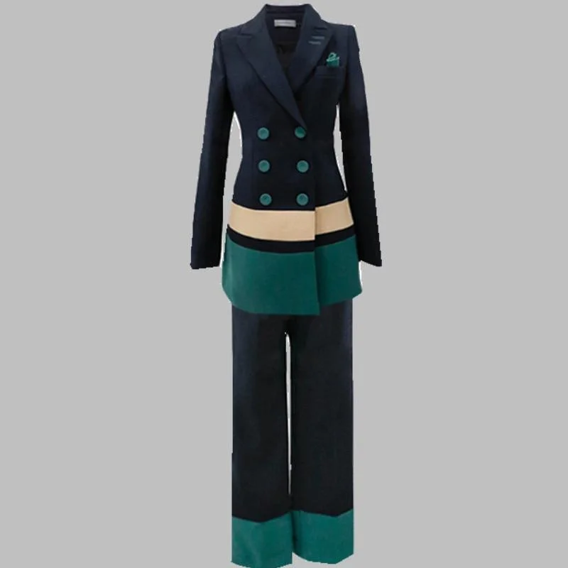 Gorgeous Silk Skirt Women Patchwork Business Pantsuit