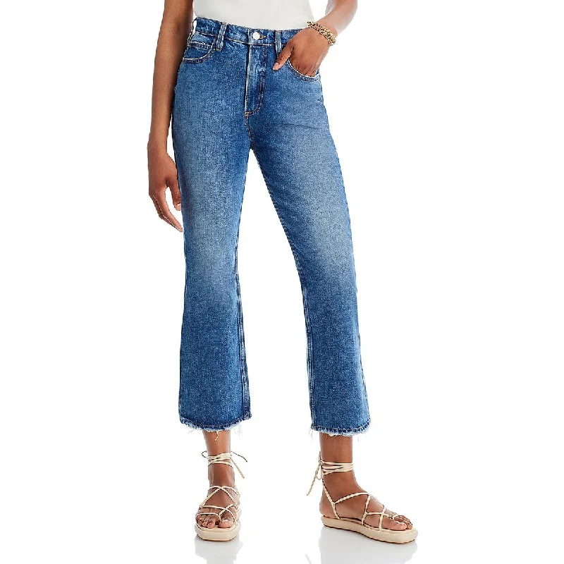 Rock Classic Style FRAME Womens High Rise Cropped Bootcut Jeans