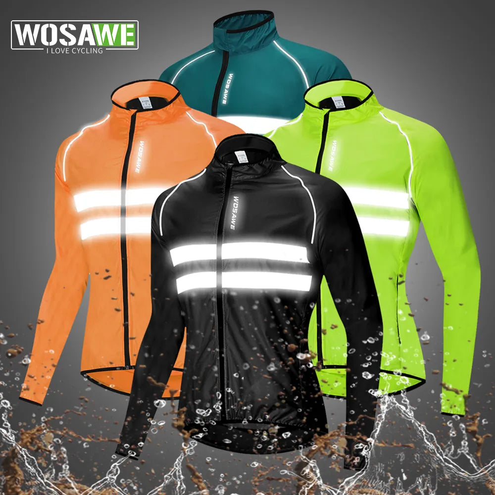 Casual And Relaxed Style Men Cycling Windbreaker MTB Bicycle Long Sleeve Coat Water Resistant Outdoor Sport Jersey Bike Jacket Cycling Clothing