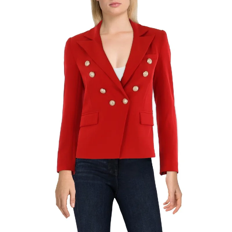 Gorgeous Process Design Womens Embellished Workwear Double-Breasted Blazer