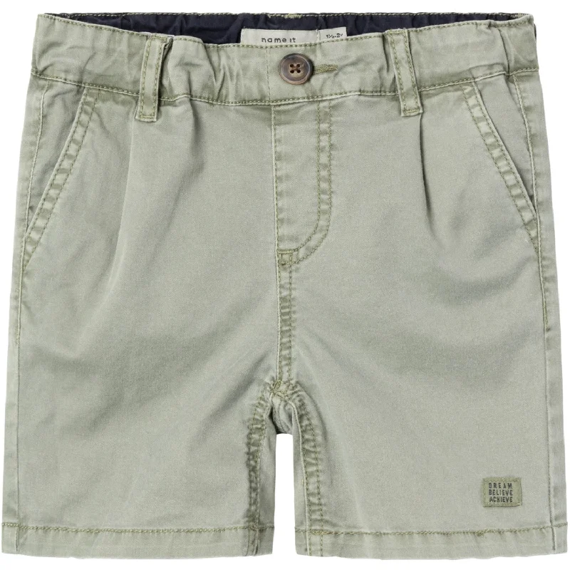 Simple Fashion Name It Oil Green Ben Jogger Twill Shorts