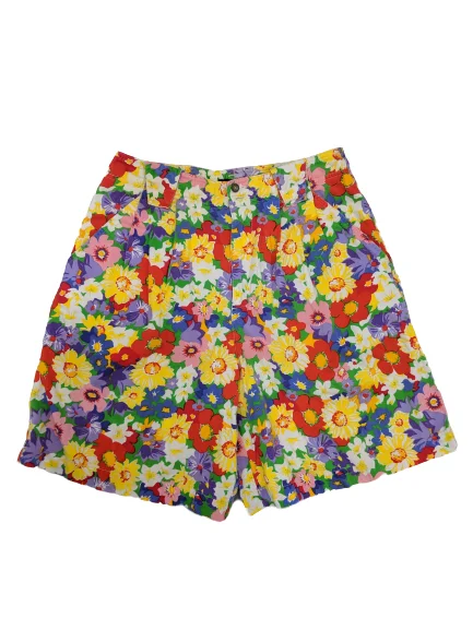 Sports Comfort Style [M] Vintage LizSport Floral High-Waisted Shorts