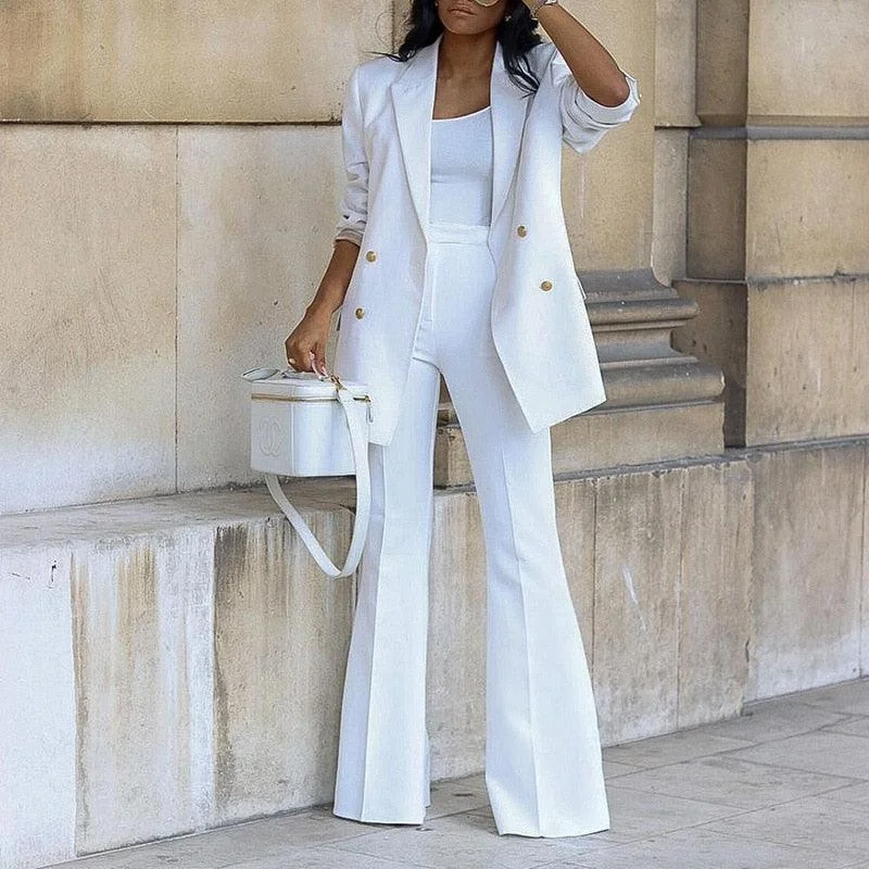 Leisure Time Flared Pantsuits For Women