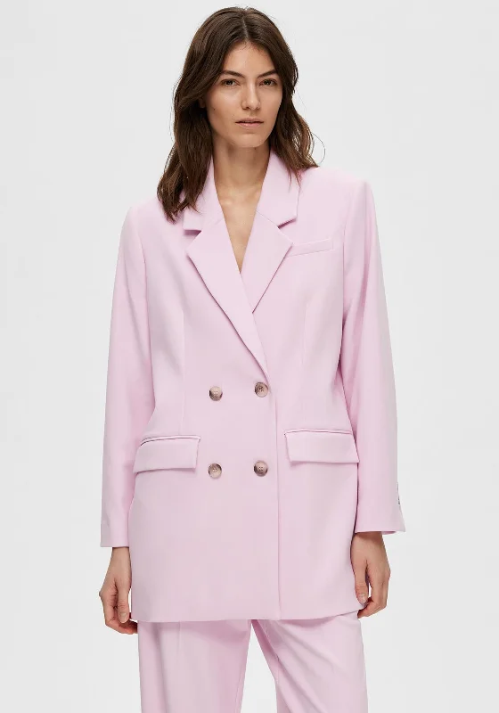 Elegant And Sweet Style Selected Femme Myla Relaxed Blazer, Sweet Lilac