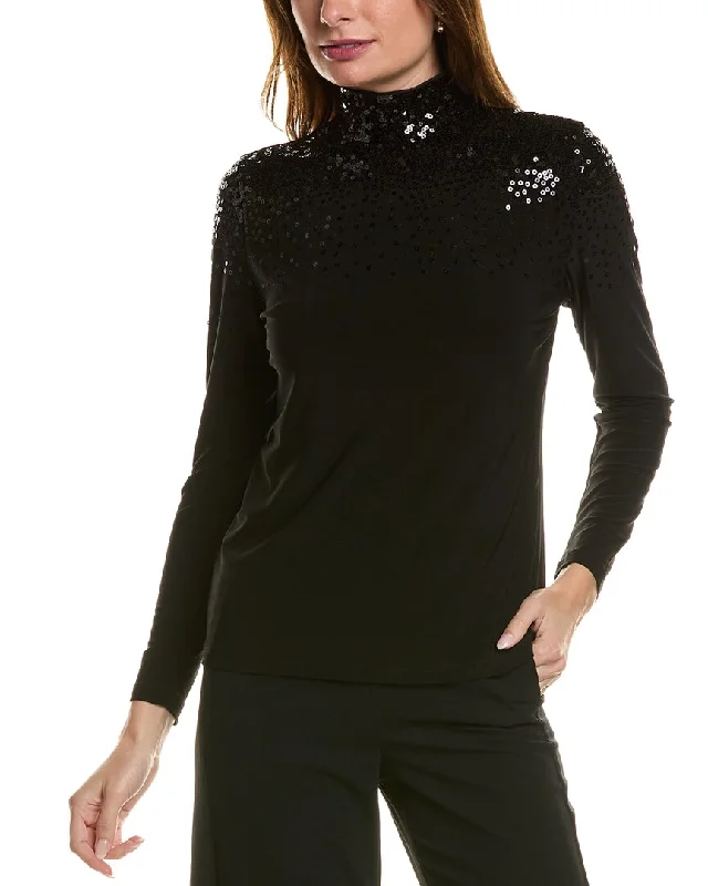 Casual Version Anne Klein Sequin Cascade Turtleneck