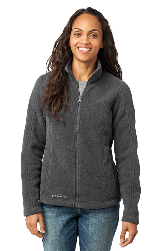 Rock Punk Style Eddie Bauer Womens Full Zip Fleece Jacket - Steel Grey