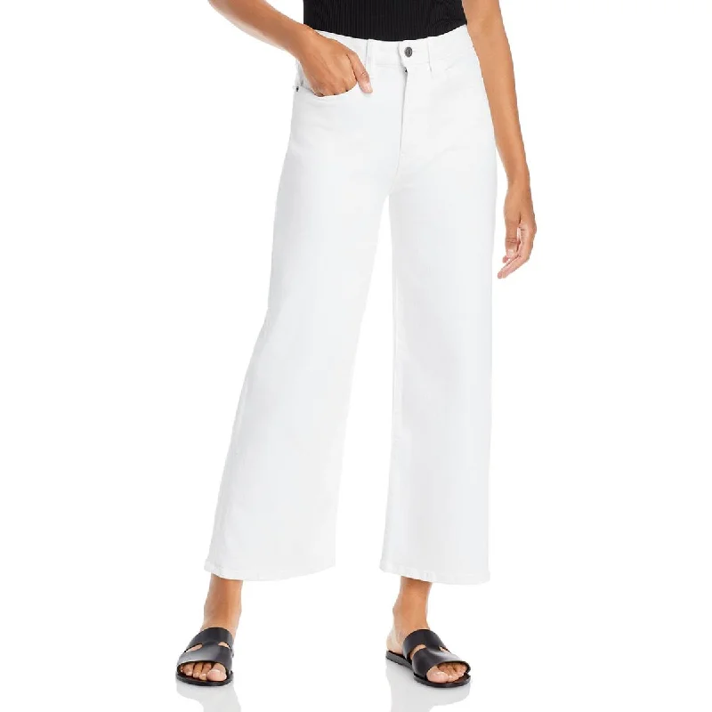 Simple Fashion Lafayette 148 New York Womens Wyckoff High Rise Ankle Wide Leg Jeans