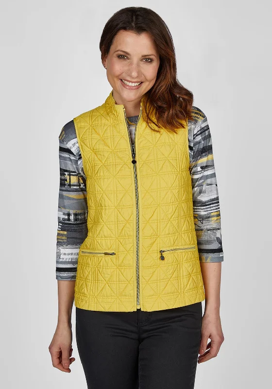 Gorgeous Jewelry Style Rabe Quilted Body Warmer, Yellow