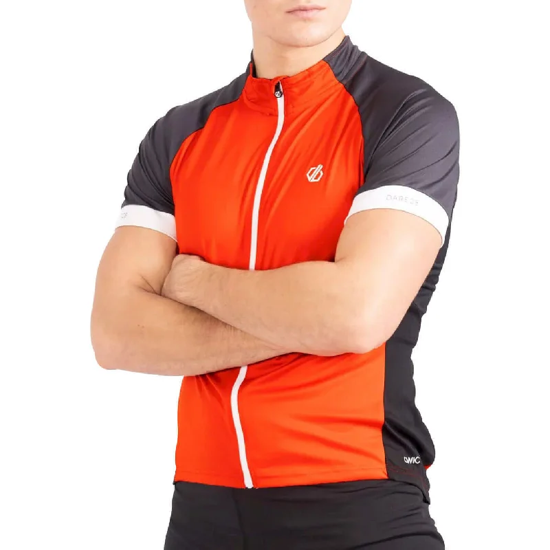 Casual Shopping Dare2B Protraction Short Sleeve Mens Cycling Jersey - Orange