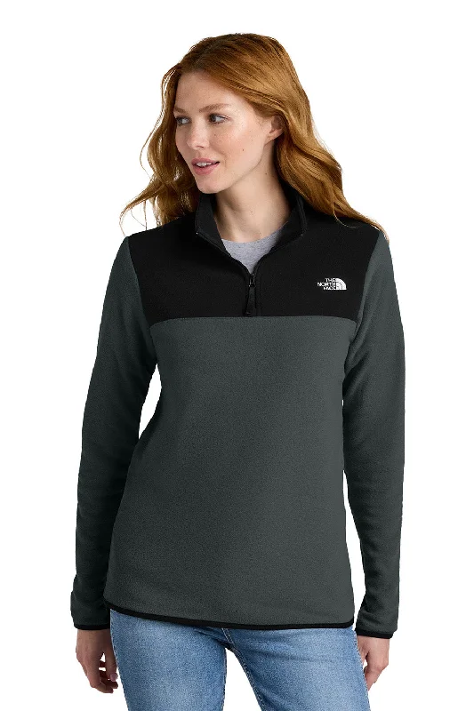 Rock Black Style The North Face Womens Glacier Fleece 1/4 Zip Jacket - Asphalt Grey/Black - New