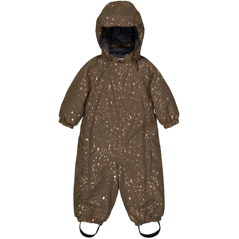 Simple And Generous Style Mikk-Line Chocolate Chip Polyester Suit Glitter