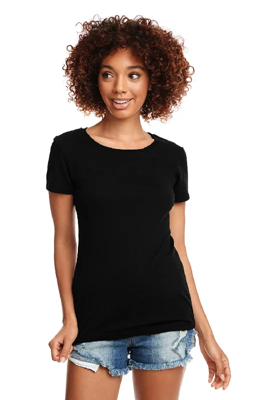 Rock Detail Design Next Level Womens Ideal Jersey Short Sleeve Crewneck T-Shirt - Black