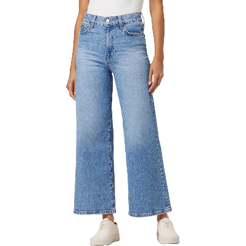 Elegant And Intellectual Style Joe's Jeans Womens The Mia Denim Faded Wide Leg Jeans