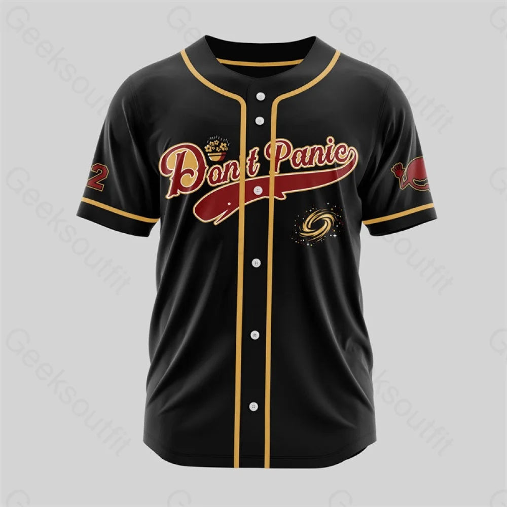 Casual Simple Style Don't Panic Infinity Baseball Jersey