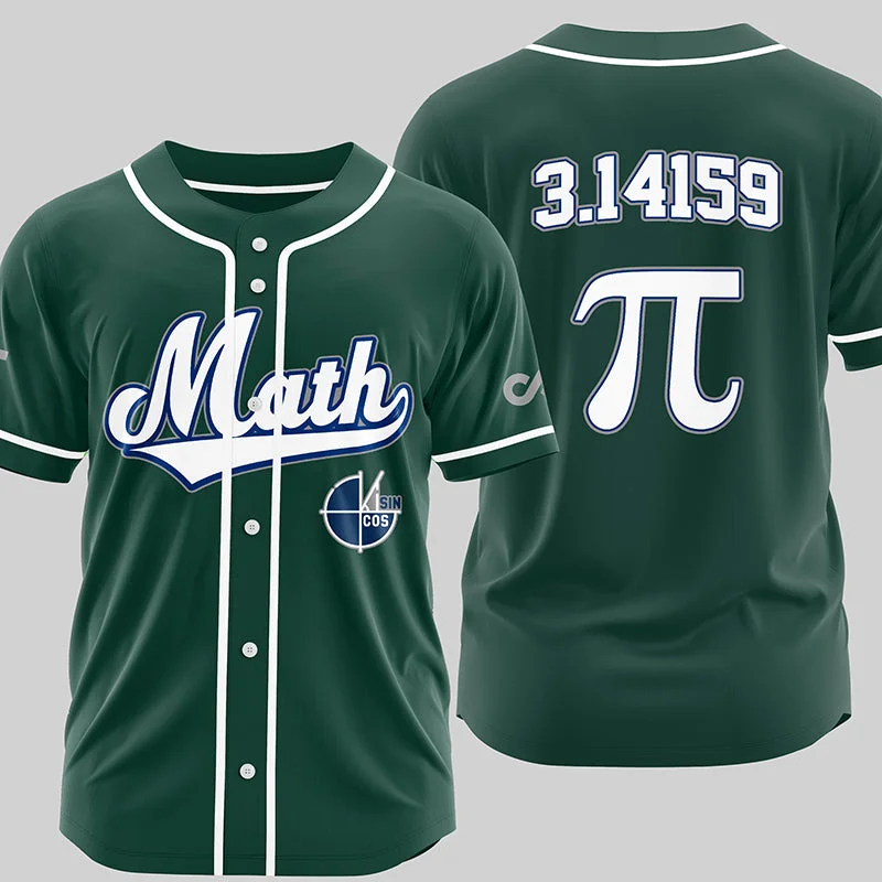 Casual Sports Suit Math Side Baseball Jersey