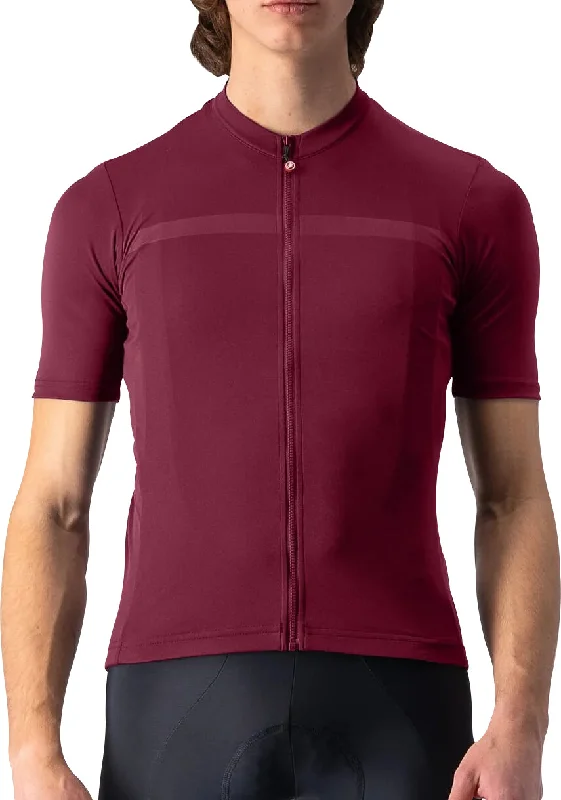 Gorgeous Sequin Style Castelli Classifica Short Sleeve Mens Cycling Jersey - Red