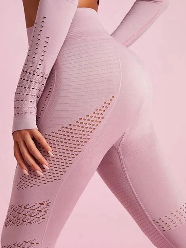 Casual Classic Design ZASUWA Female Lift Legging Net Solid Color High-waist Leggings