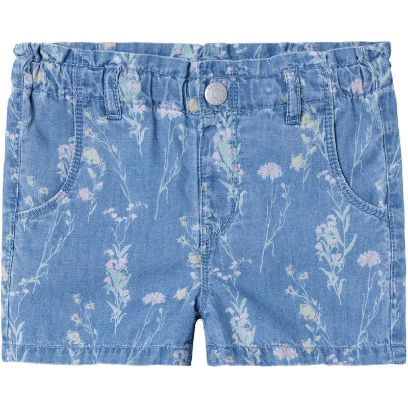 Rock Classic Style Name It Medium Blue Denim Bella Baggy Denim Shorts