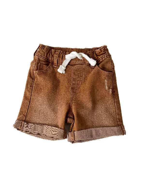 Sports Tops Boy's Rolled Denim Short - Dark Camel