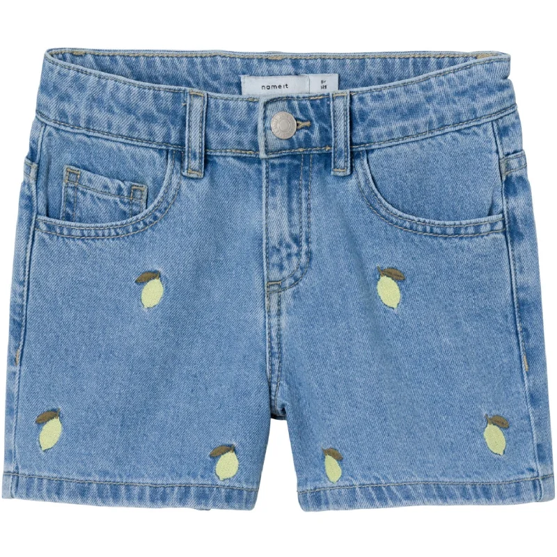 Simple Casual Wear Name It Light Blue Denim Lemon Bella Regular Denim Shorts Noos