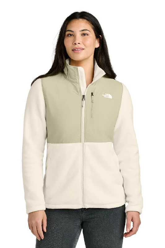 Romantic Lightness The North Face Womens Highest Peak Fleece Full Zip Jacket - Gardenia/Gravel Grey - New