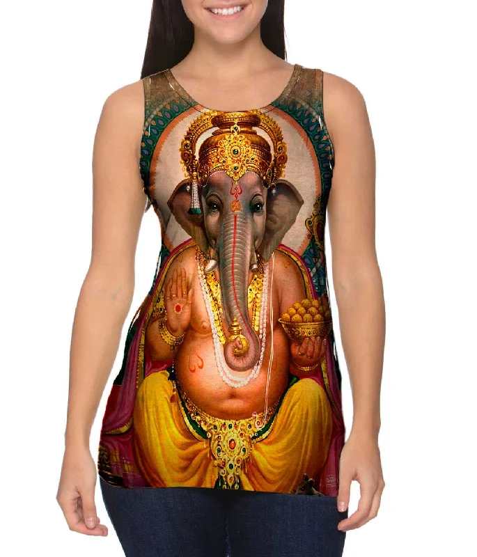 Elegant Long Skirt India - "Ganesh Hindu God"