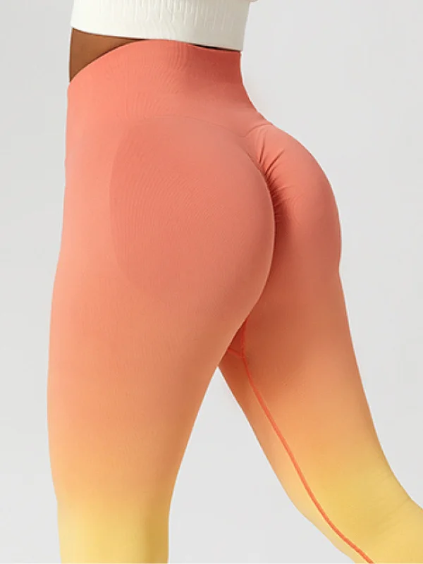 Rock Short Style ZASUWA Female Fantasy Apple Plump Ombre Scrunch Bum Seamless Leggings